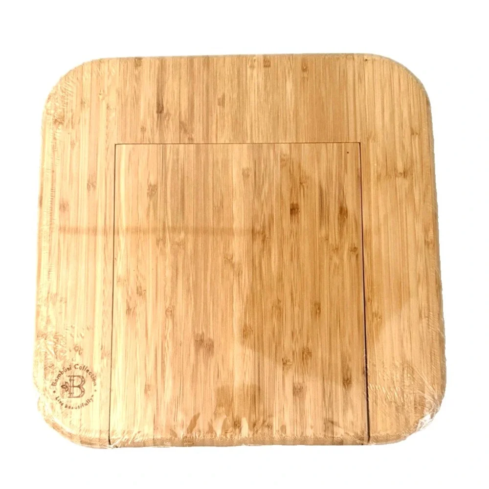 Bamboo Charcuterie Board w/Hidden Drawer with 7 Accessories by Bambusi NEW